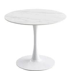 Online Weißer Sinterstein Tisch mit Trompetenfuß - Glamour Tische