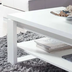 Hot Weißer Wohnzimmertisch Mercana mit Tischplatte klappbar Tische