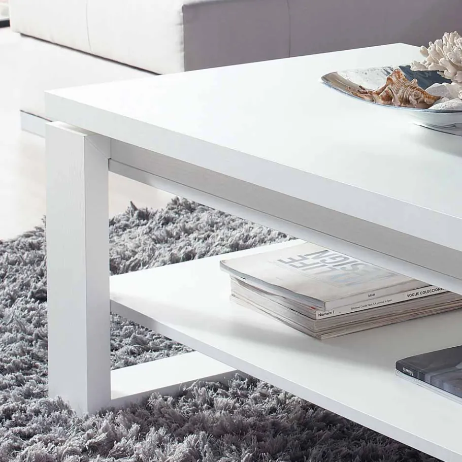 Hot Weißer Wohnzimmertisch Mercana mit Tischplatte klappbar Tische