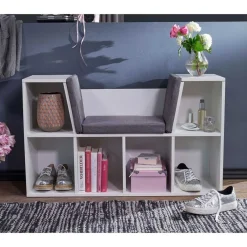 Sale Weißes Flurregal mit Sitzfläche - Danaha Regale