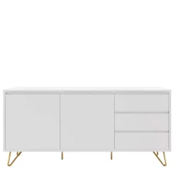 Outlet Weißes Sideboard 150cm mit Haarnadel Beinen - Donny Sideboards