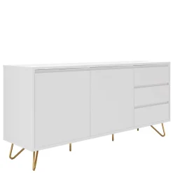 Outlet Weißes Sideboard 150cm mit Haarnadel Beinen - Donny Sideboards