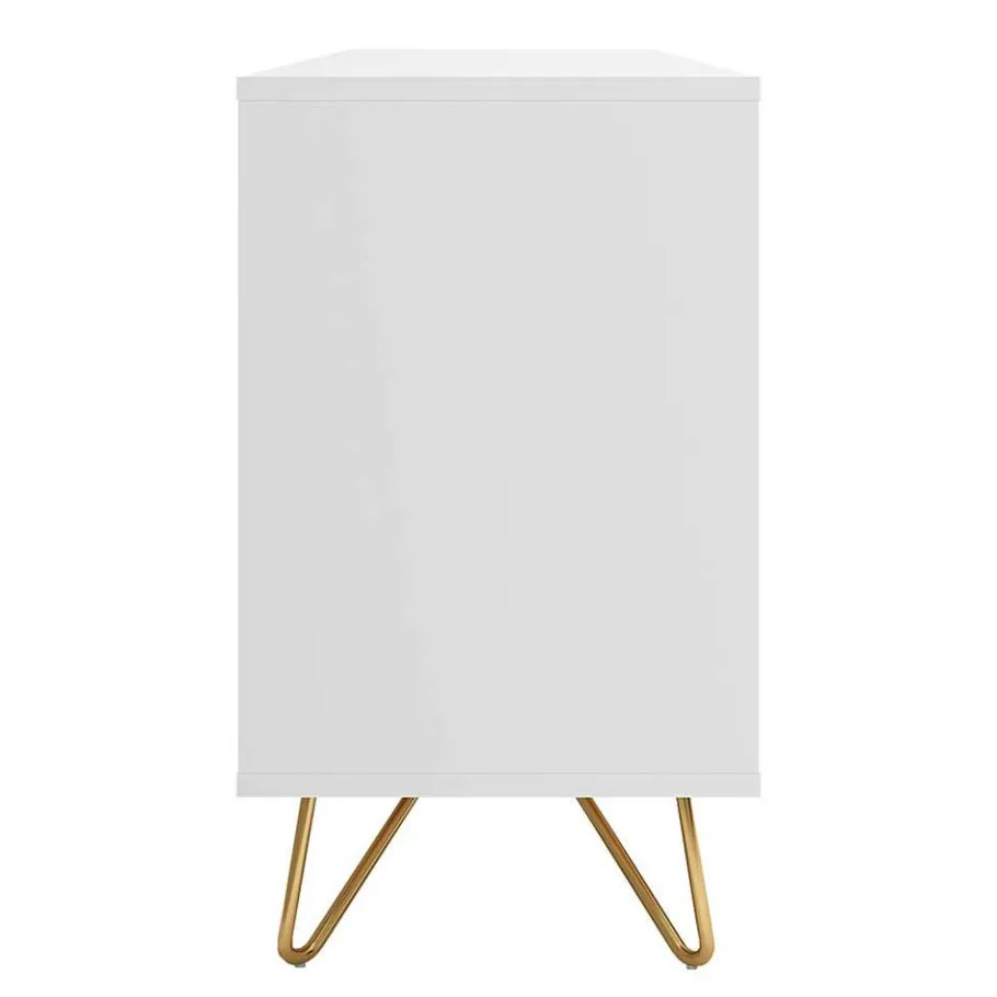 Outlet Weißes Sideboard 150cm mit Haarnadel Beinen - Donny Sideboards
