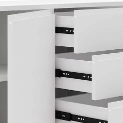 Outlet Weißes Sideboard 150cm mit Haarnadel Beinen - Donny Sideboards