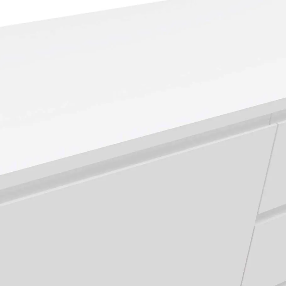 Outlet Weißes Sideboard 150cm mit Haarnadel Beinen - Donny Sideboards