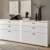 Weißes Sideboard mit vier Schubladen und zwei Klappen - Tirol Sideboards