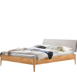 Wildbuche Bett mit Polsterkopfteil - Liancos Betten