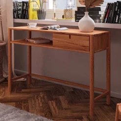 Hot Wildbuche Schreibtisch mit Schublade & Fach - Indrya Tische