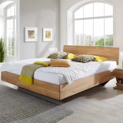 Wildeiche Bett Siao mit Kufengestell dunkel Betten