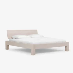 Sale Wildeiche Holzbett Salida in Weiß Betten