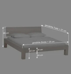 Sale Wildeiche Holzbett Salida in Weiß Betten