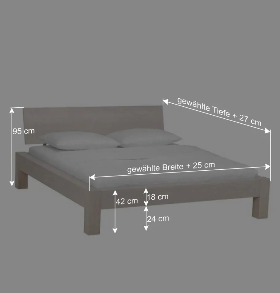 Sale Wildeiche Holzbett Salida in Weiß Betten