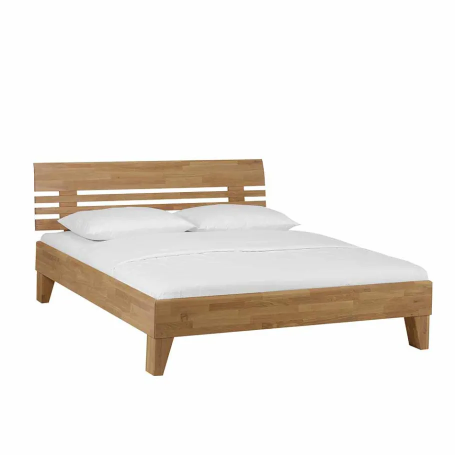 Sale Wildeiche Holzbett Verinaros in Honigfarben geölt Betten