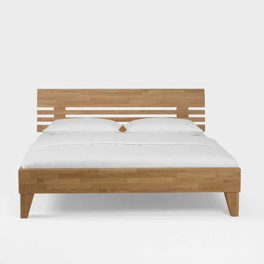 Sale Wildeiche Holzbett Verinaros in Honigfarben geölt Betten