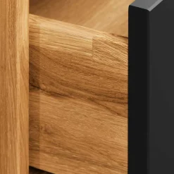 Outlet Wildeiche Nachtkonsole mit einer Schublade - Olbysca Kommoden