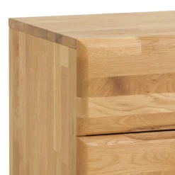 Outlet Wildeiche Nachtschrank Spika mit zwei Schubladen Kommoden