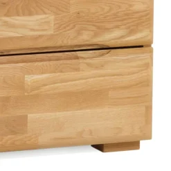 Outlet Wildeiche Nachtschrank Spika mit zwei Schubladen Kommoden