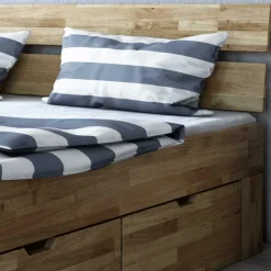 Sale Wildeiche Schubkastenbett in modernem Design - Henrietta Betten