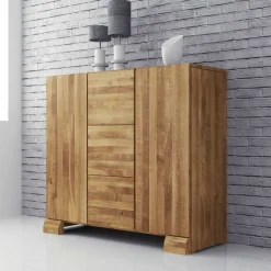 Outlet Wildeiche Sideboard Vaskov massiv geölt Sideboards