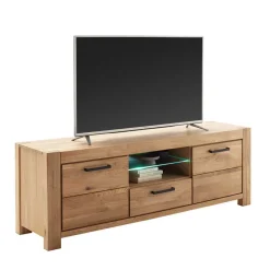 Outlet Wildeiche TV Anbauwand teilmassiv - Sophia (vierteilig) Wohnwände