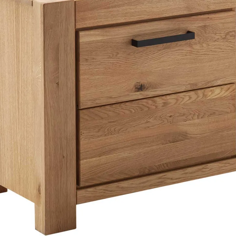 Outlet Wildeiche TV Anbauwand teilmassiv - Sophia (vierteilig) Wohnwände