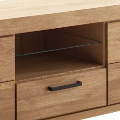 Outlet Wildeiche TV Anbauwand teilmassiv - Sophia (vierteilig) Wohnwände