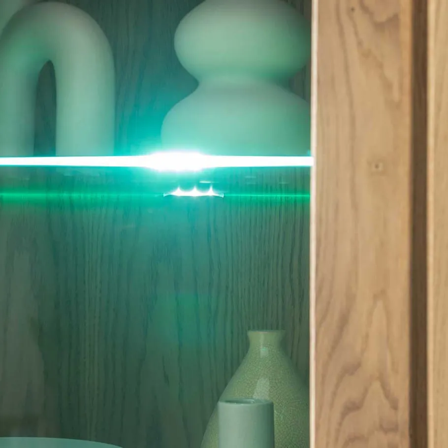 Outlet Wildeiche TV Anbauwand teilmassiv - Sophia (vierteilig) Wohnwände