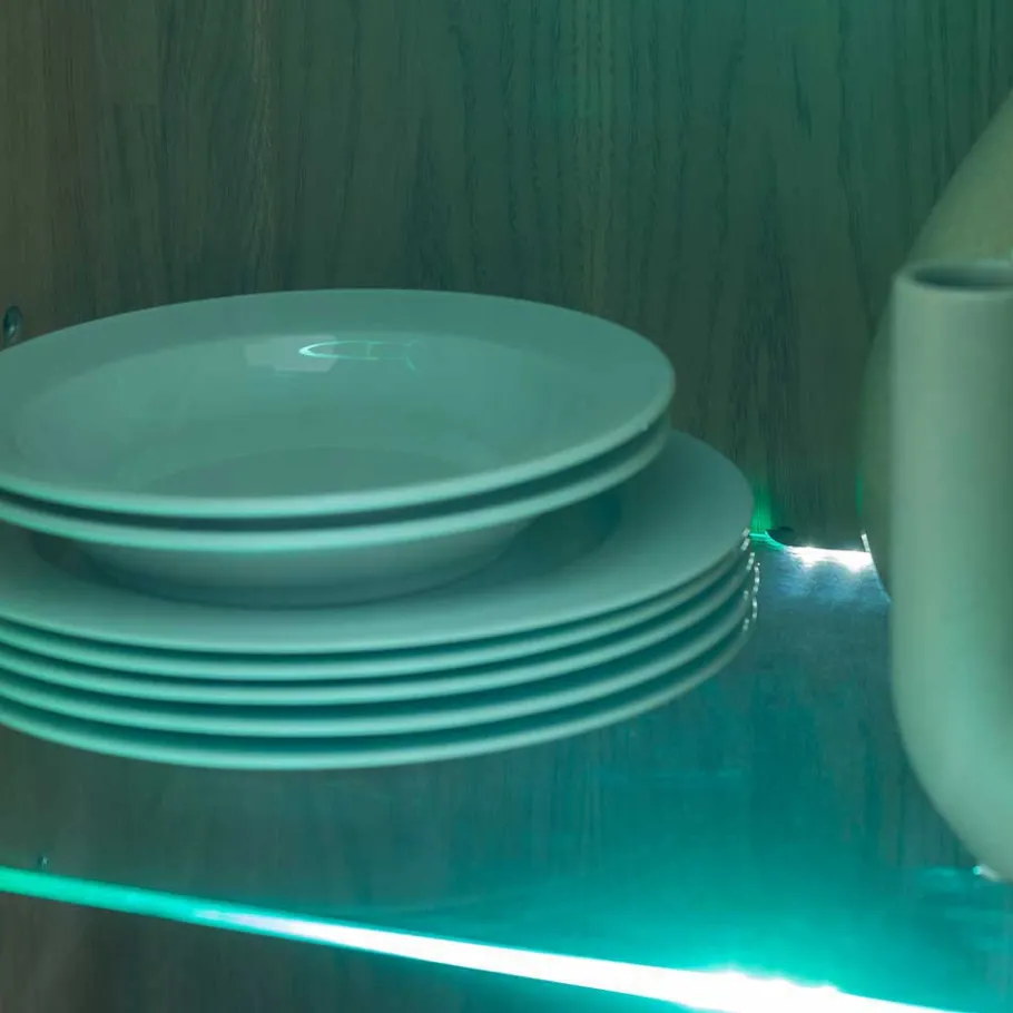 Sale Wildeiche Wohnwand Set teilmassiv - Sophia (vierteilig) Wohnwände