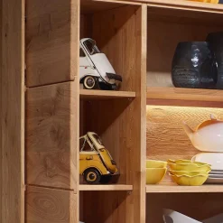 Discount Wildeiche Wohnzimmer Möbel Wohnwand - Acmida (vierteilig) Wohnwände