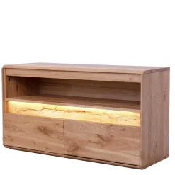 Discount Wildeiche Wohnzimmer Möbel Wohnwand - Acmida (vierteilig) Wohnwände