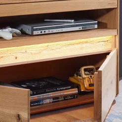 Discount Wildeiche Wohnzimmer Möbel Wohnwand - Acmida (vierteilig) Wohnwände