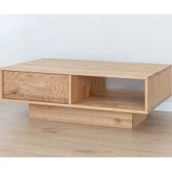 Hot Wildeiche Wohnzimmertisch auf Sockelgestell - Cocondar Tische