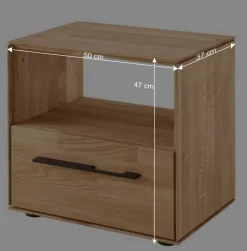 Sale Wildeiche-Nachtkommode mit Fach - Kassanda Kommoden