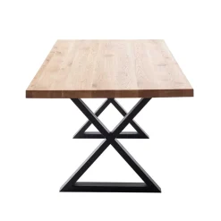 Online Wildeichetisch mit zwei X-Beinen - Soreca Tische