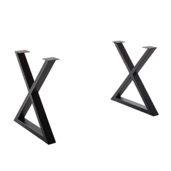 Online Wildeichetisch mit zwei X-Beinen - Soreca Tische