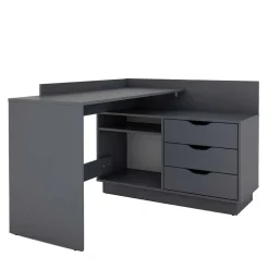 Outlet Winkelschreibtisch in Anthrazit - Korfu Tische