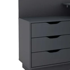 Outlet Winkelschreibtisch in Anthrazit - Korfu Tische