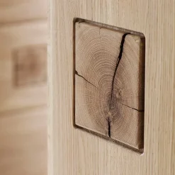 Clearance Wohnkombination in Eiche Bianco teilmassiv Pontros optional mit LED (vierteilig) Wohnwände