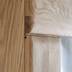 Clearance Wohnkombination in Eiche Bianco teilmassiv Pontros optional mit LED (vierteilig) Wohnwände