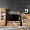Outlet Wohnkombination in Eiche Bianco - Destal (vierteilig) Wohnwände