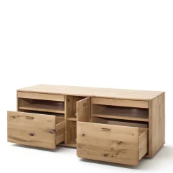 Outlet Wohnkombination in Eiche Bianco - Destal (vierteilig) Wohnwände