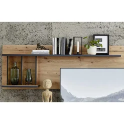 Sale Wohnkombination in Wildeiche Optik - Iniaco (dreiteilig) Wohnwände