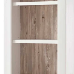 Hot Wohnkombination mit TV Element im Landhaus Stil Nedita in Weiß Pinie (vierteilig) Wohnwände