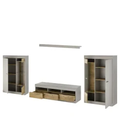 Online Wohnkombination Wohnwand Set - Lioscas (vierteilig) Wohnwände