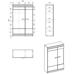 Online Wohnkombination Wohnwand Set - Lioscas (vierteilig) Wohnwände