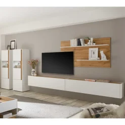 Outlet Wohnmöbel Programm 400 cm breit - Nonessia (fünfteilig) Wohnwände