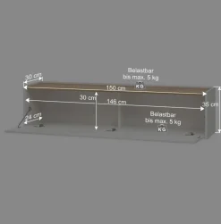 Outlet Wohnmöbel Programm 400 cm breit - Nonessia (fünfteilig) Wohnwände