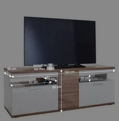 New Wohnmöbel Set in Weiß Hochglanz - Icadro (vierteilig) Wohnwände