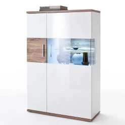 New Wohnmöbel Set in Weiß Hochglanz - Icadro (vierteilig) Wohnwände