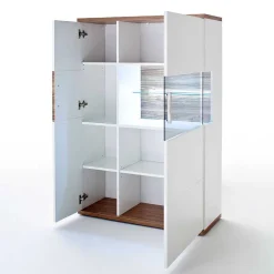 New Wohnmöbel Set in Weiß Hochglanz - Icadro (vierteilig) Wohnwände